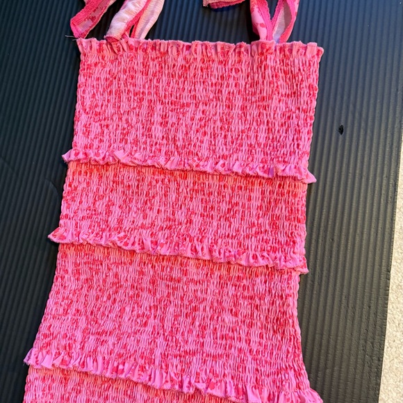 Pink Ruffled Mini Dress - Picture 3 of 5